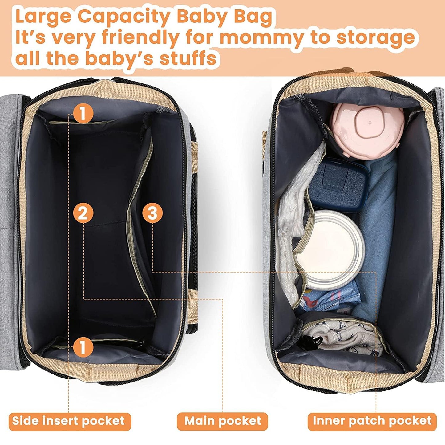 Sac à langer portatif | Berceau de voyage BabyNappy™ - minimalistemaman
