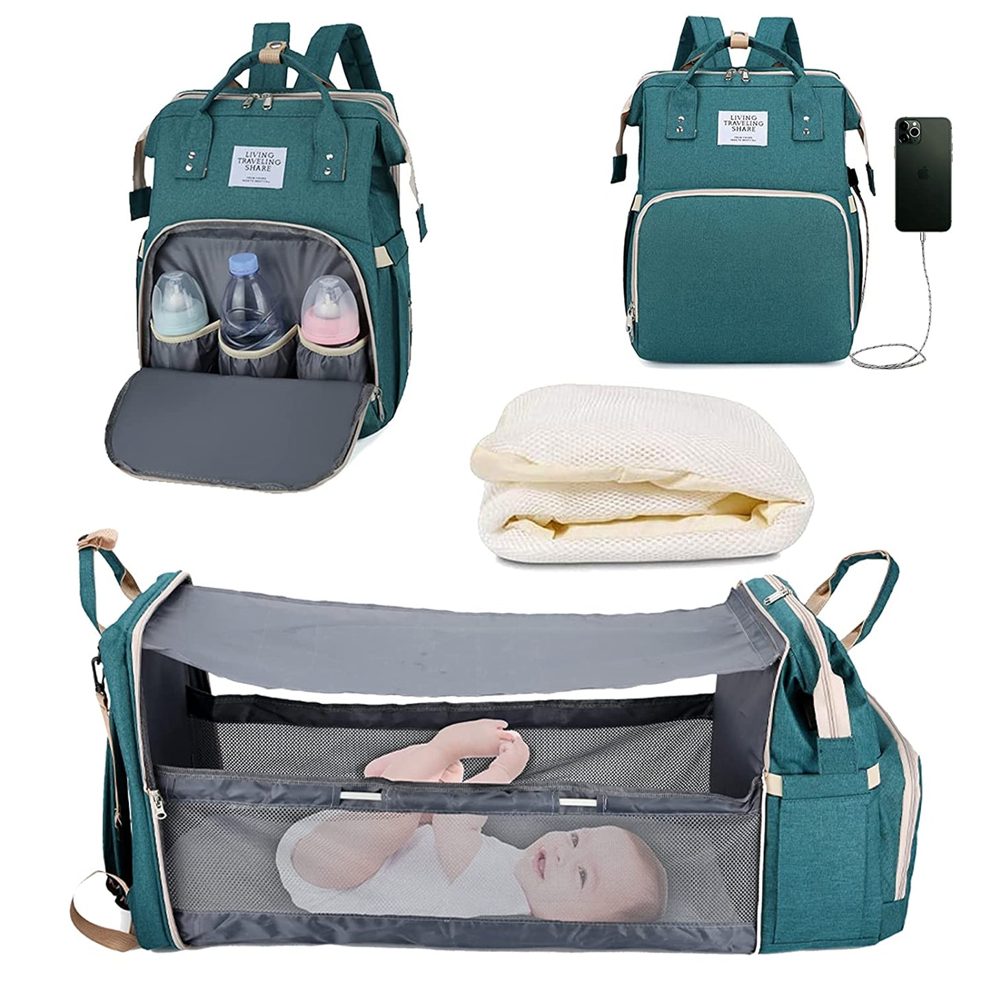 Sac à langer portatif | Berceau de voyage BabyNappy™ - minimalistemaman