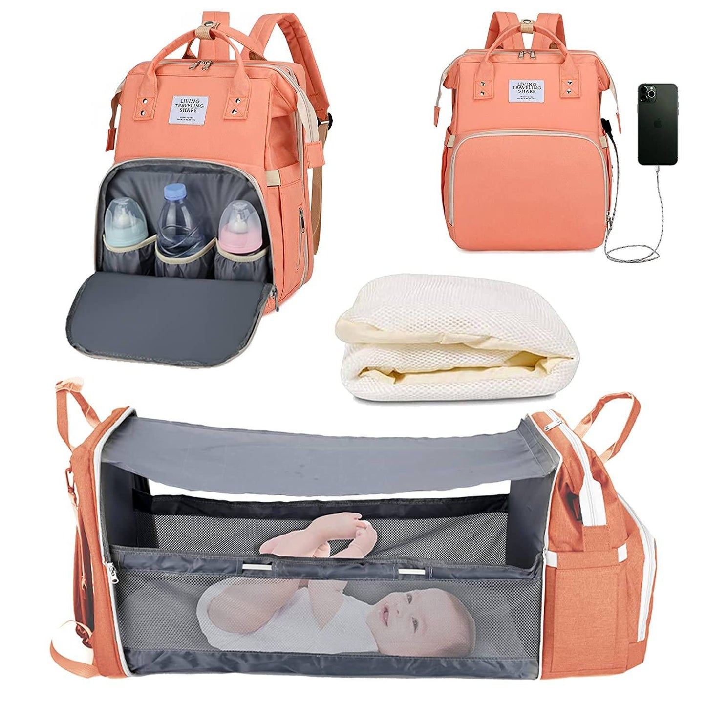 Sac à langer portatif | Berceau de voyage BabyNappy™ - minimalistemaman