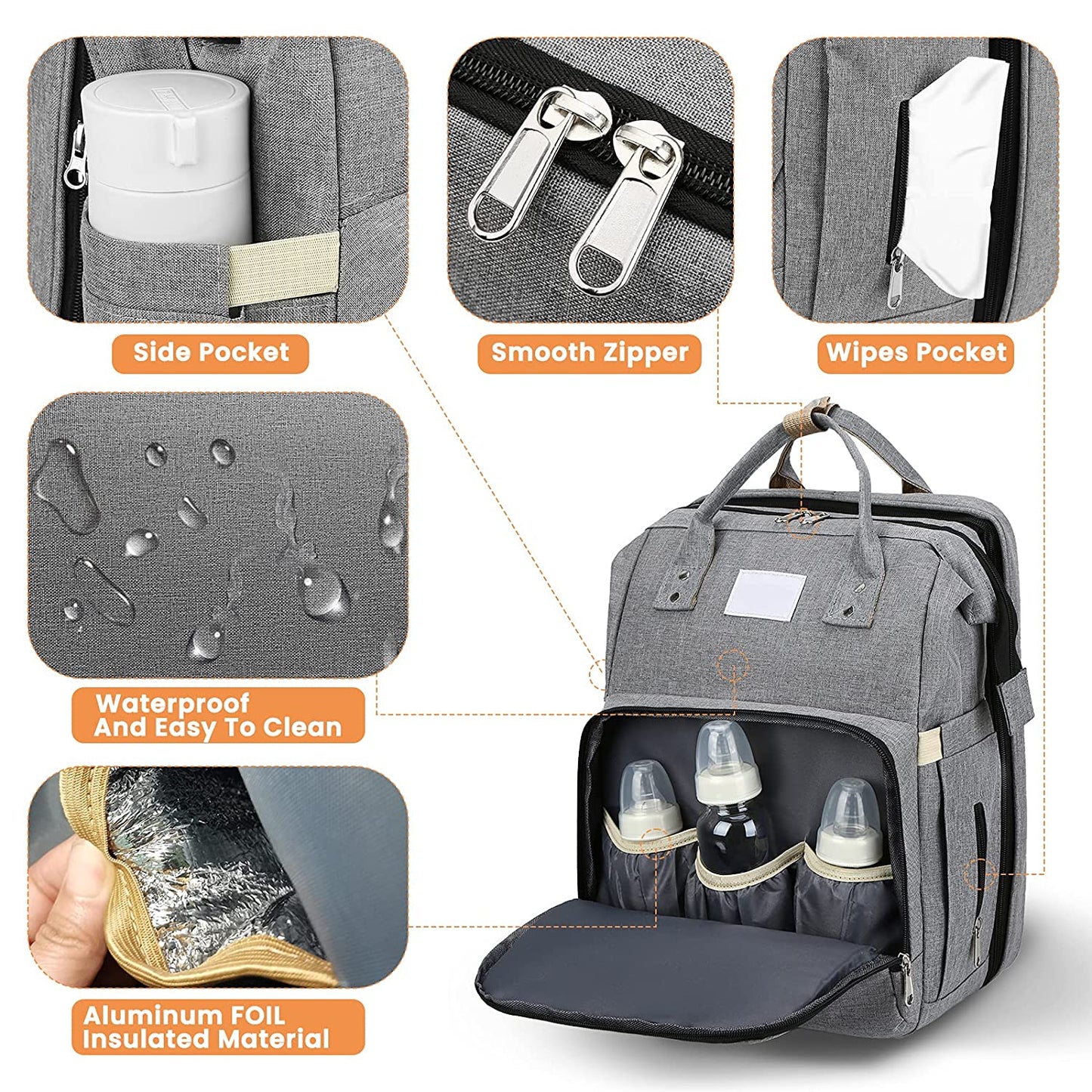 Sac à langer portatif | Berceau de voyage BabyNappy™ - minimalistemaman