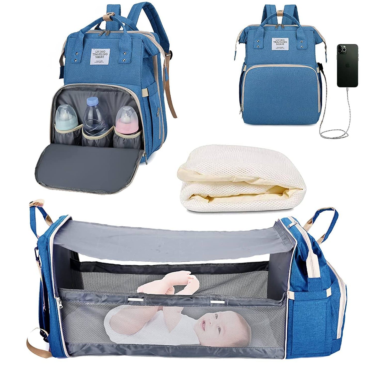 Sac à langer portatif | Berceau de voyage BabyNappy™ - minimalistemaman